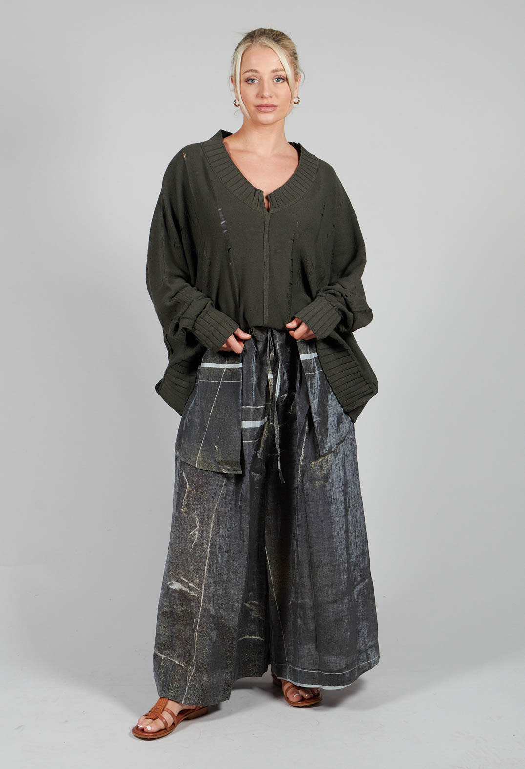 Acerca Trousers in Green Rust Banner