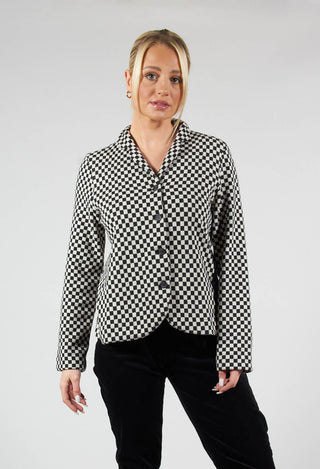 Adel J Jacket in Nero Small Check