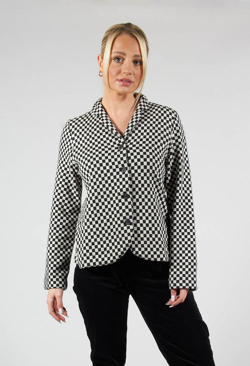 Adel J Jacket in Nero Small Check