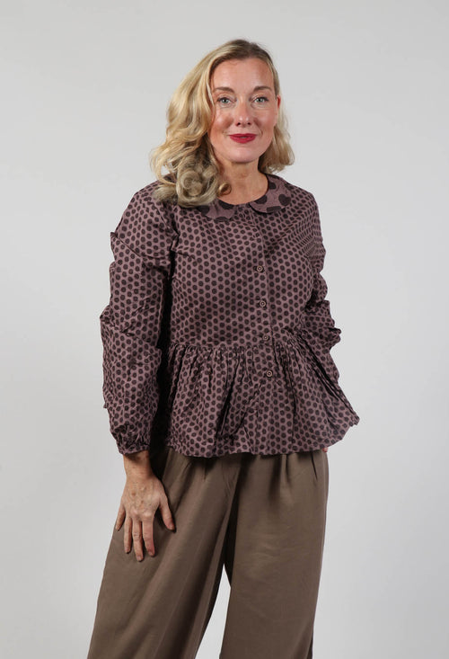 Adelina Blouse in Dark Mauve