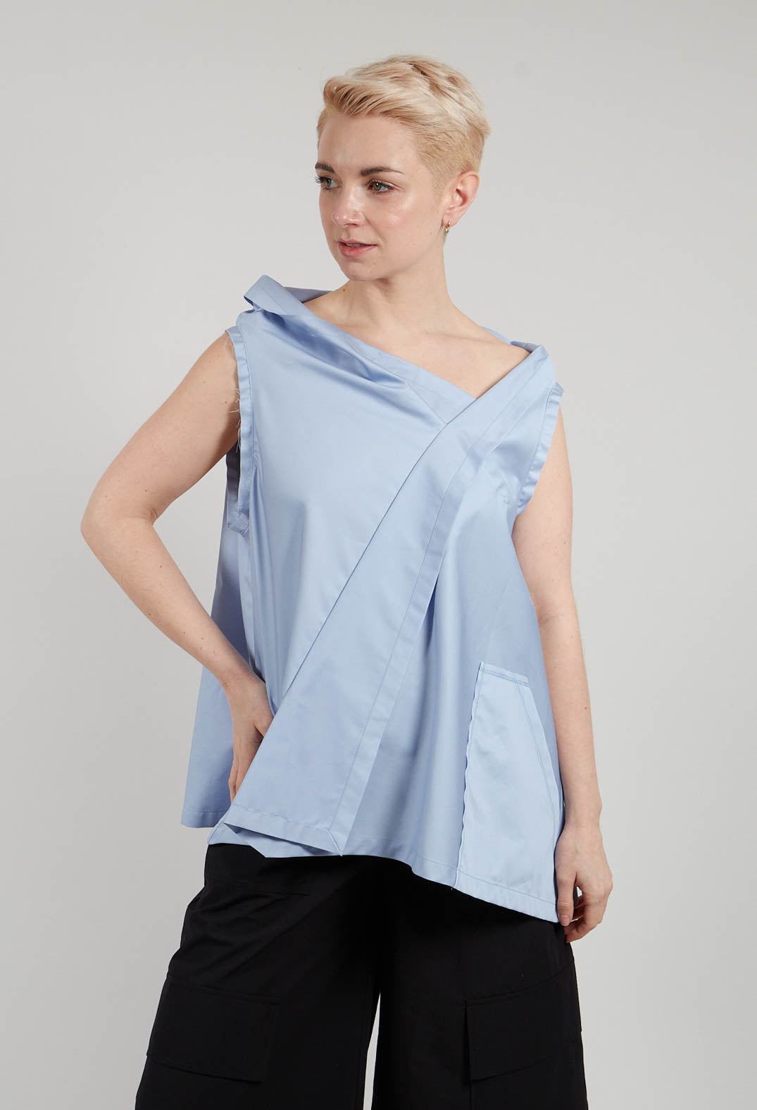 Afia Top in Light Blue
