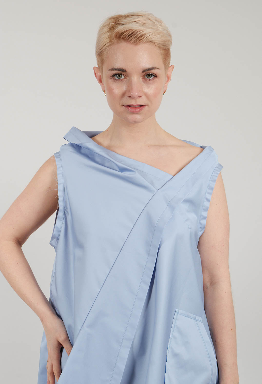 Afia Top in Light Blue