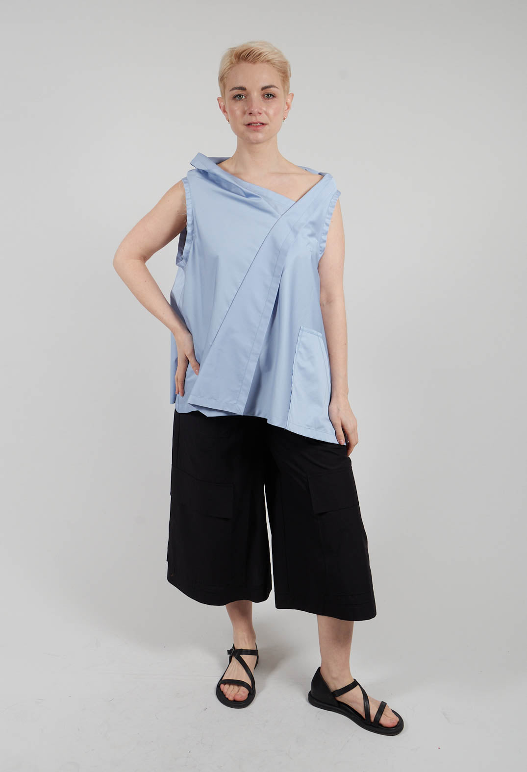 Afia Top in Light Blue