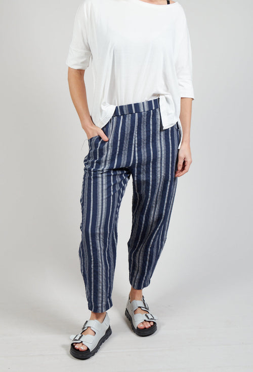 Alicia S Trousers In Blu Stripe