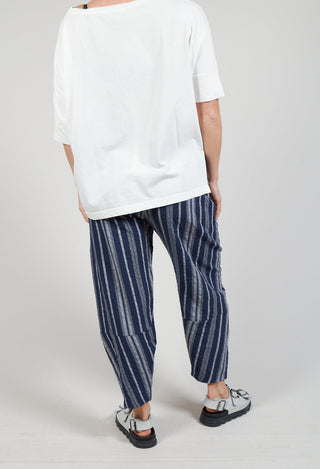 Alicia S Trousers In Blu Stripe