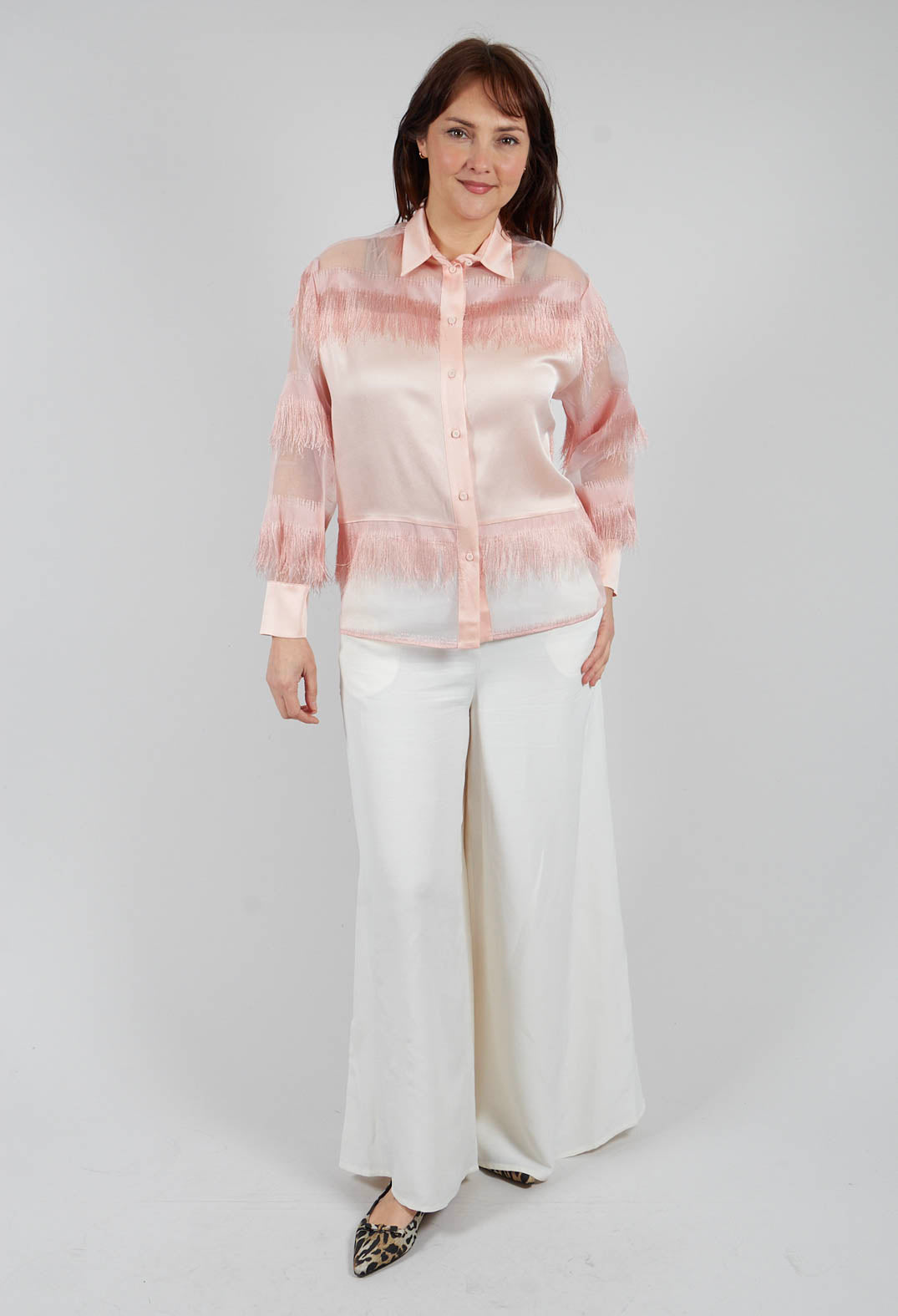 Alida Lightweight Shirt with Fringes in Arizona Sunrise