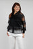 Alida Lightweight Shirt with Fringes in Black