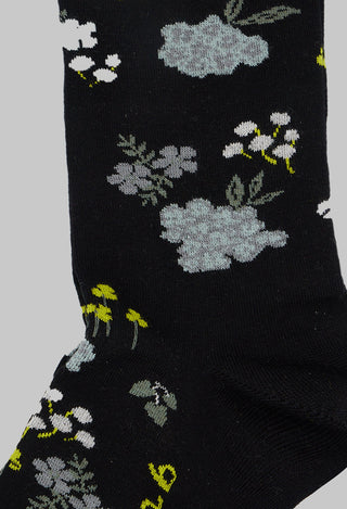 Alto P Floral Socks in Nero