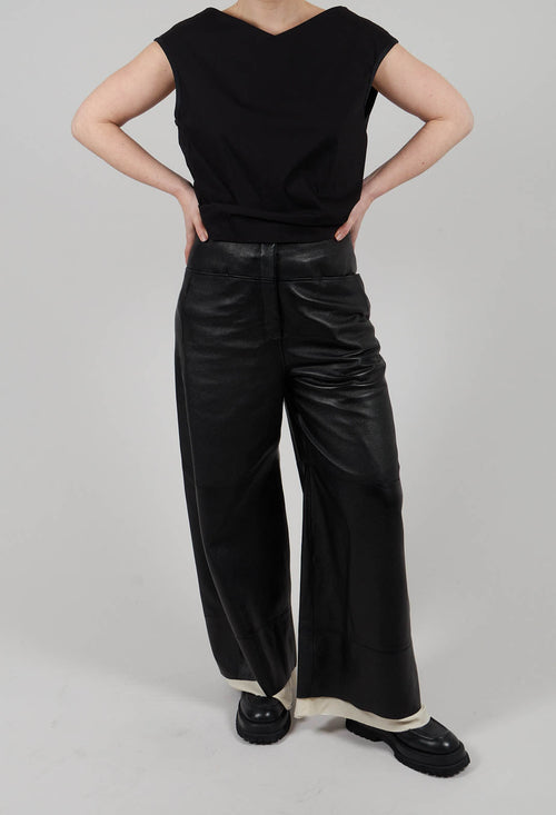 Alwin Leather Trousers in Black