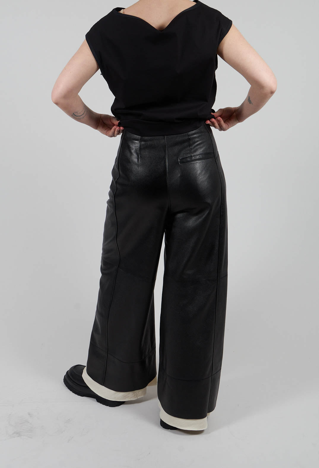 Alwin Leather Trousers in Black