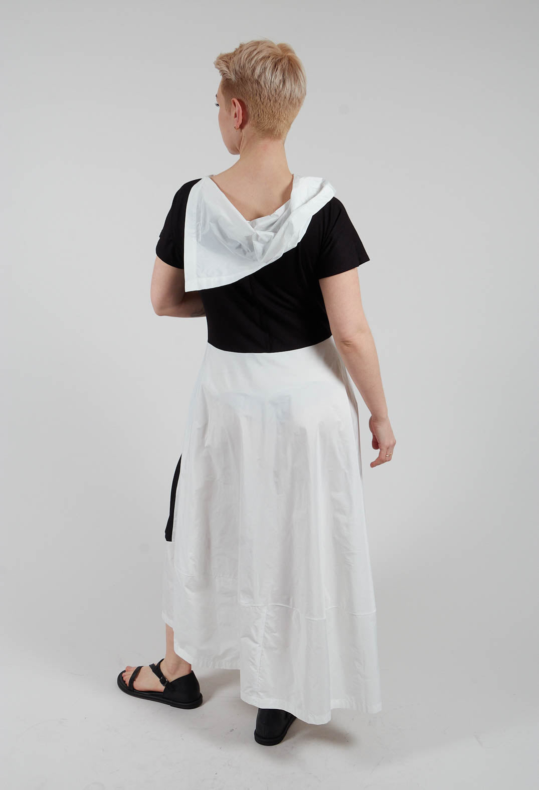 Ango Dress in Black and White