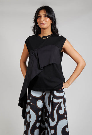 Asymmetric Cut Top in Black