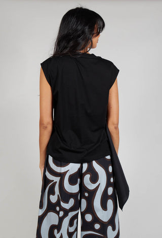 Asymmetric Cut Top in Black