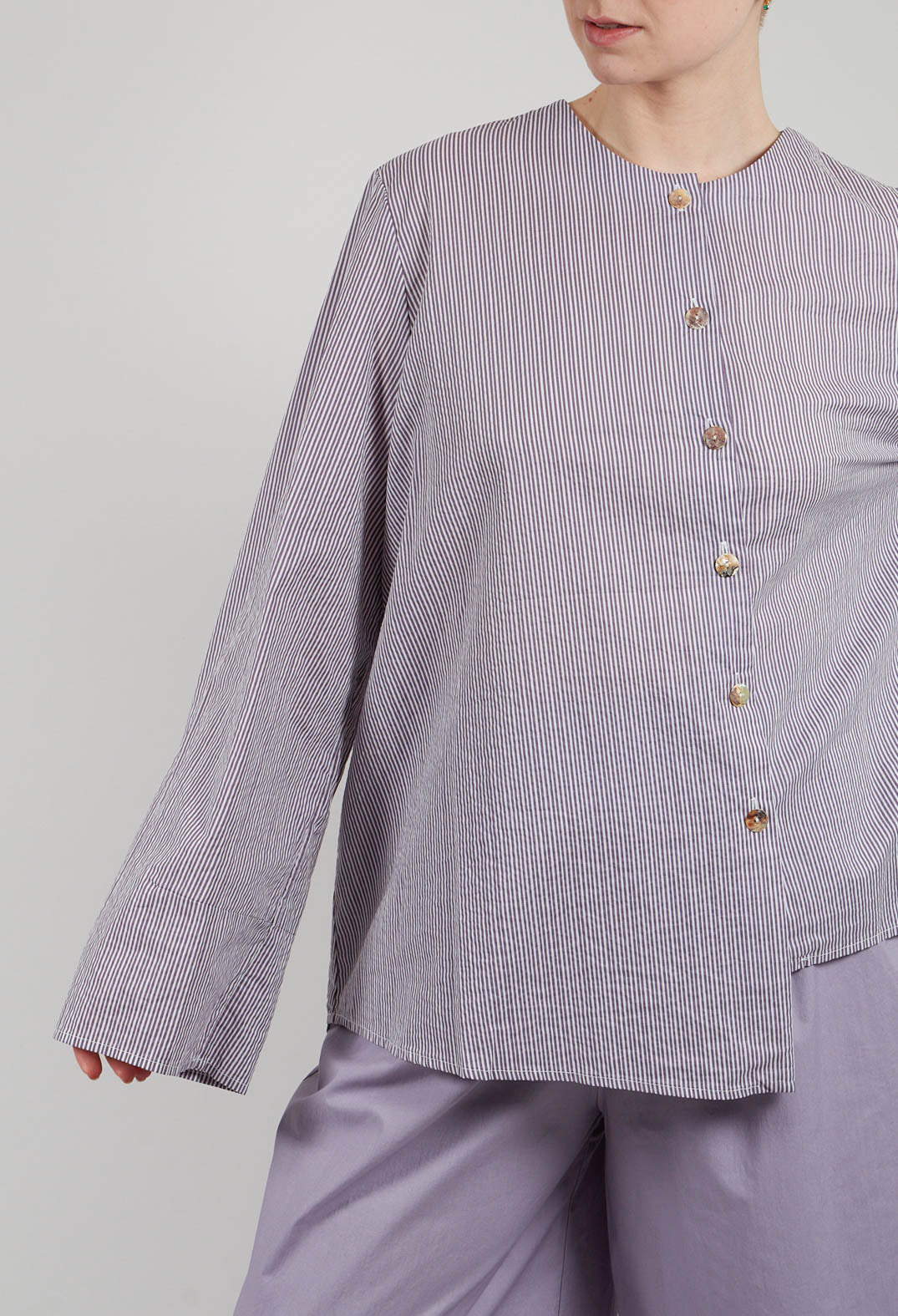 Asymmetrical Blouse in Riga Iris