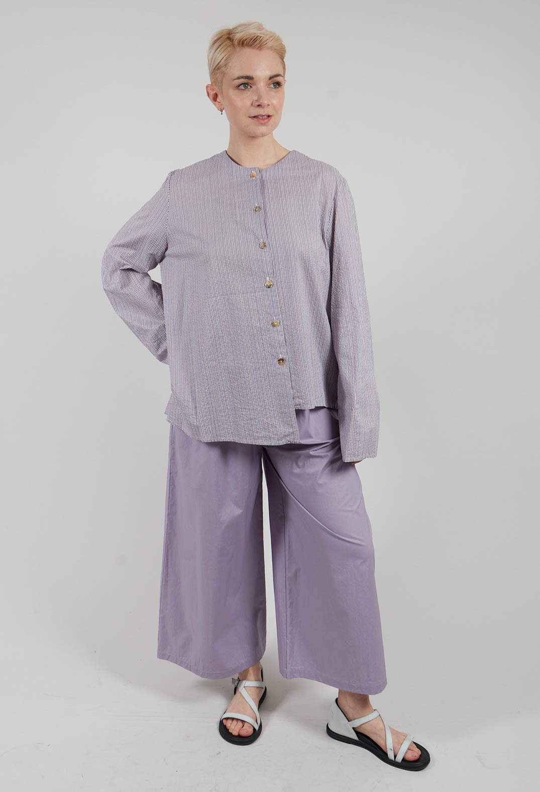 Asymmetrical Blouse in Riga Iris