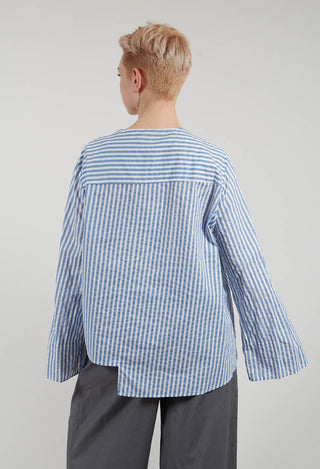Asymmetrical Blouse in Riga Sky