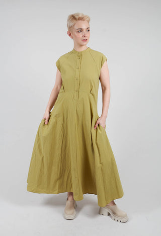 Atlas Cotton Polo Dress in Wasabi