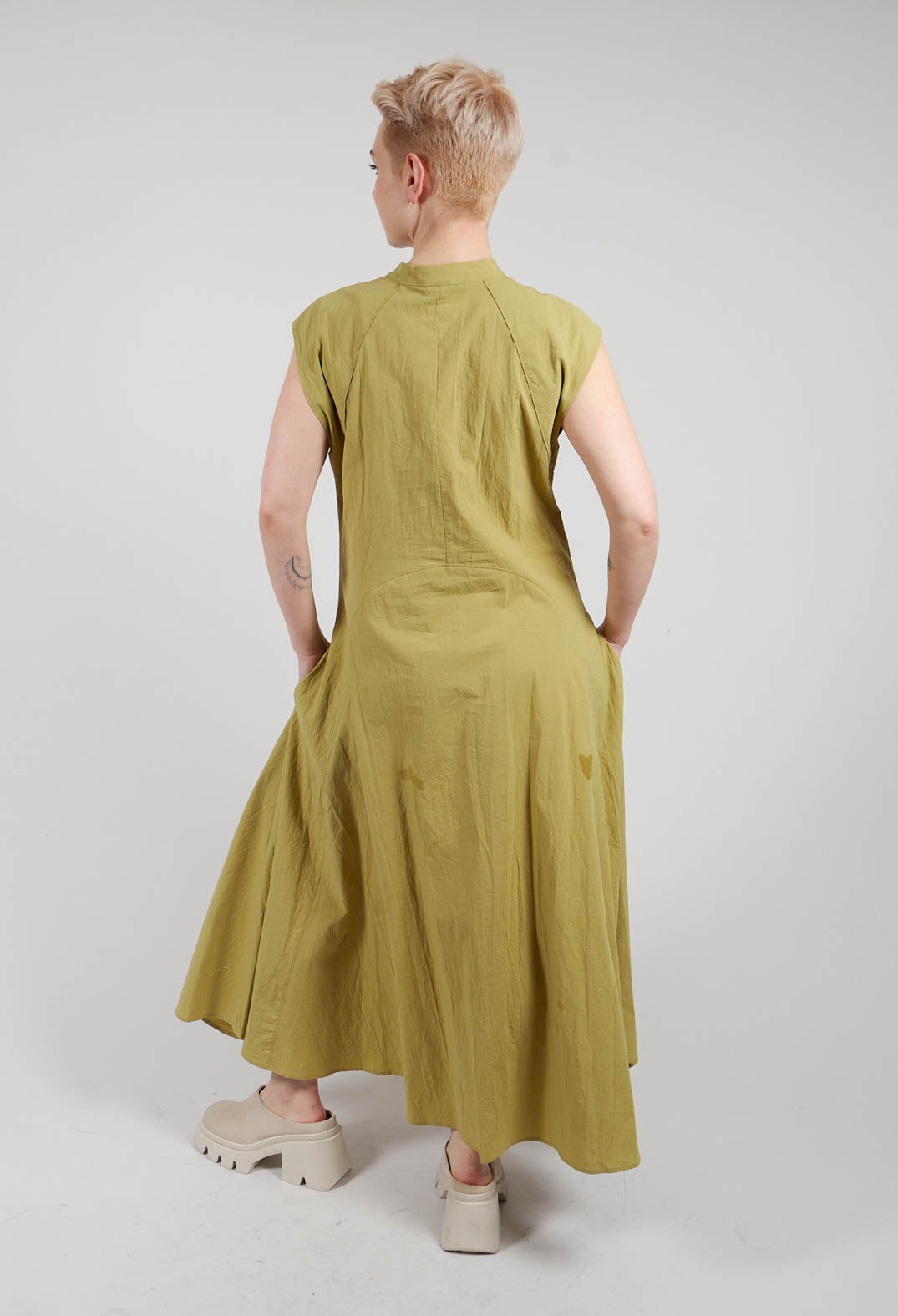 Atlas Cotton Polo Dress in Wasabi