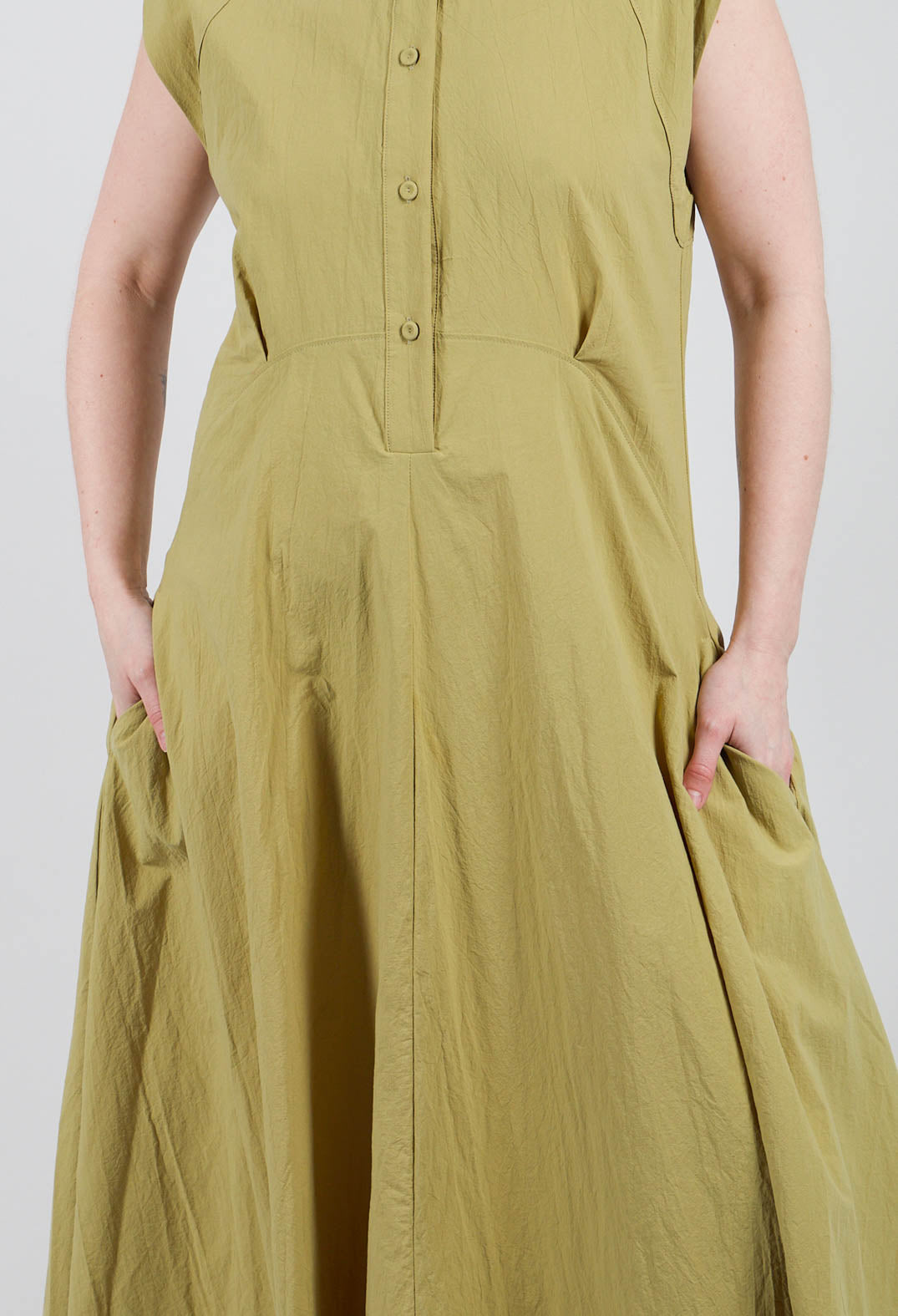 Atlas Cotton Polo Dress in Wasabi