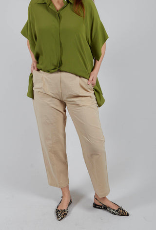 Atlas Cotton Poplin Trousers in Desert Mist