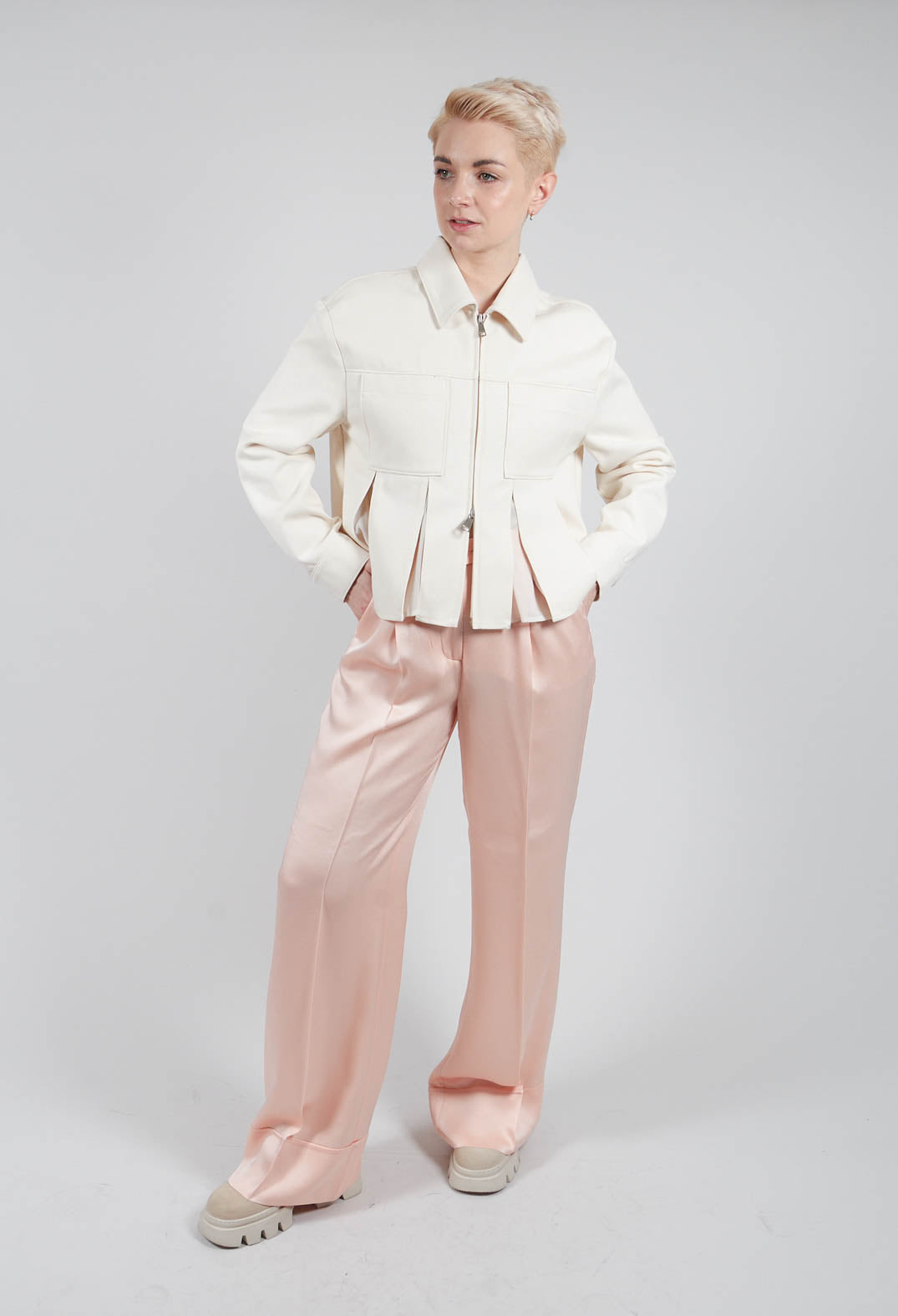 Aura Satin Trousers in Arizona Sunrise