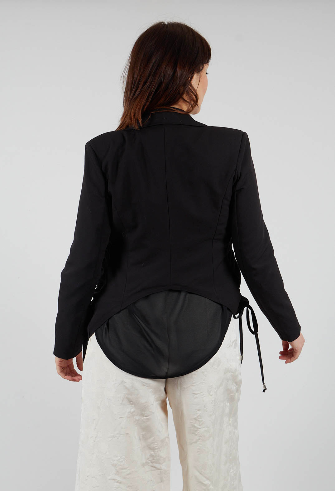 Aysmmetric Jacket in Fluido Black