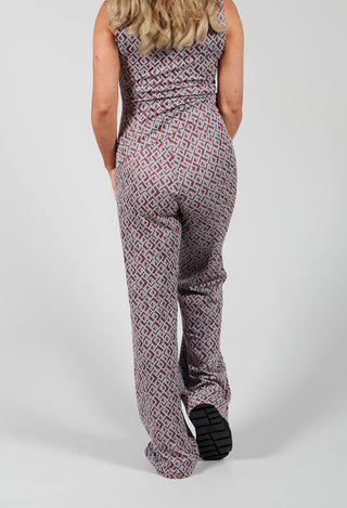 Long High Waisted Straight Trousers in Amber