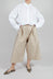 Cropped Wide Leg Trousers in Champagne