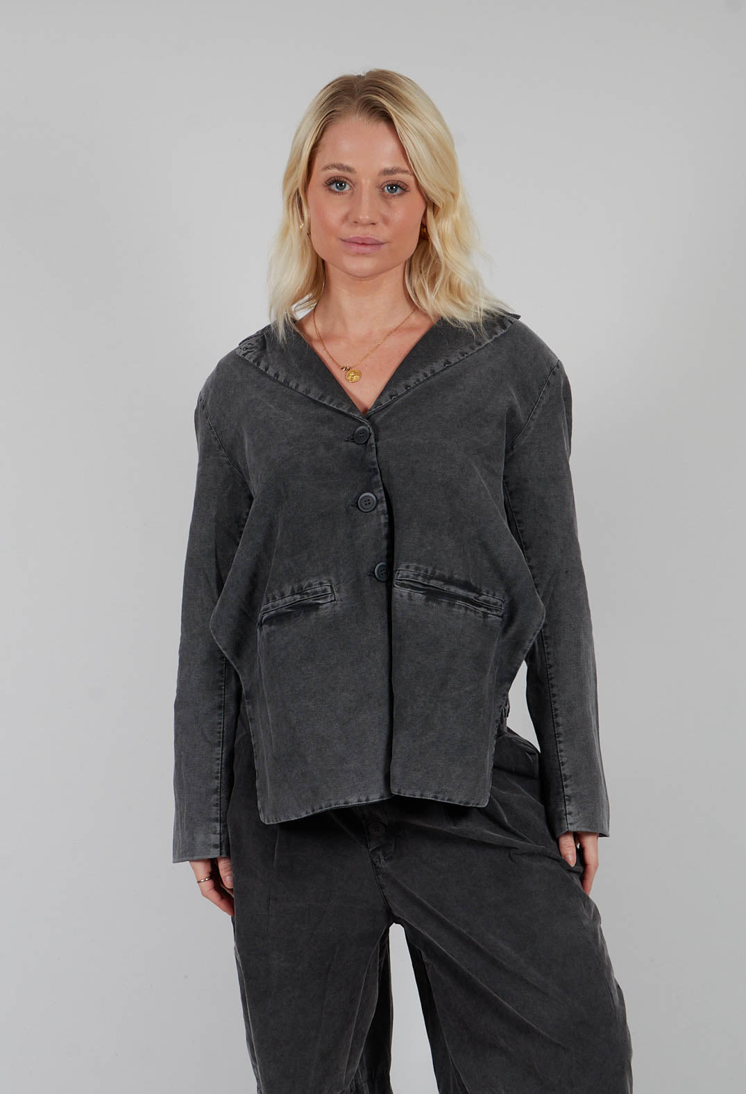 Backless Jacket in Pewter
