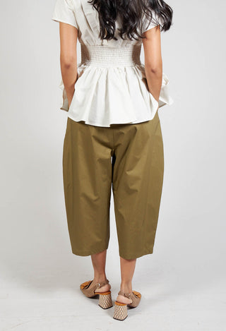 Balloon Leg Trousers in Avocado