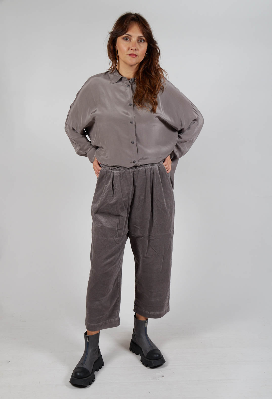 Balloon Leg Trousers in Iron