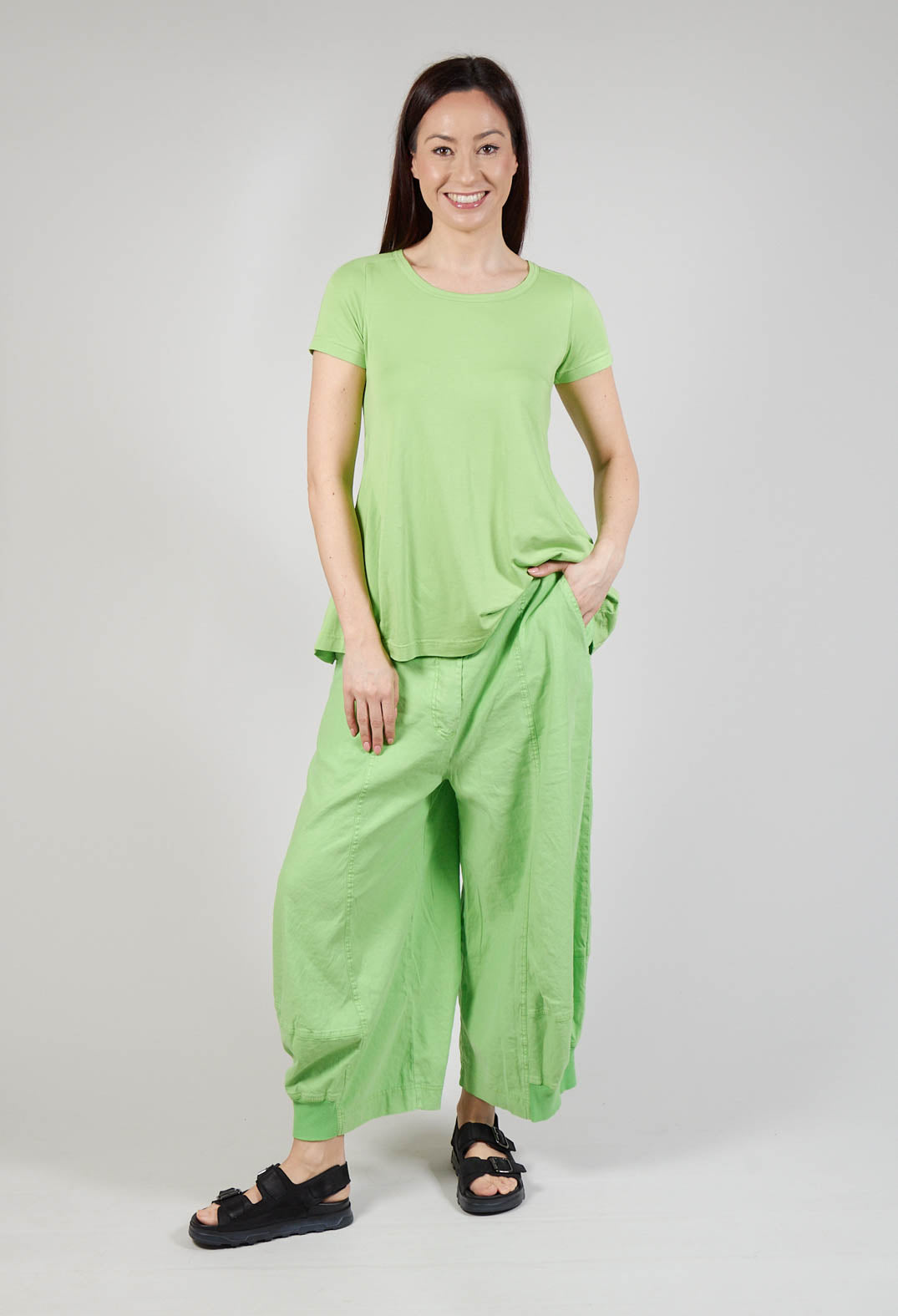 Balloon Leg Trousers in Lime