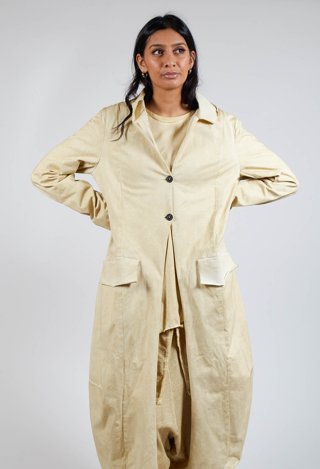 Balloon Overcoat in Wax Cloud