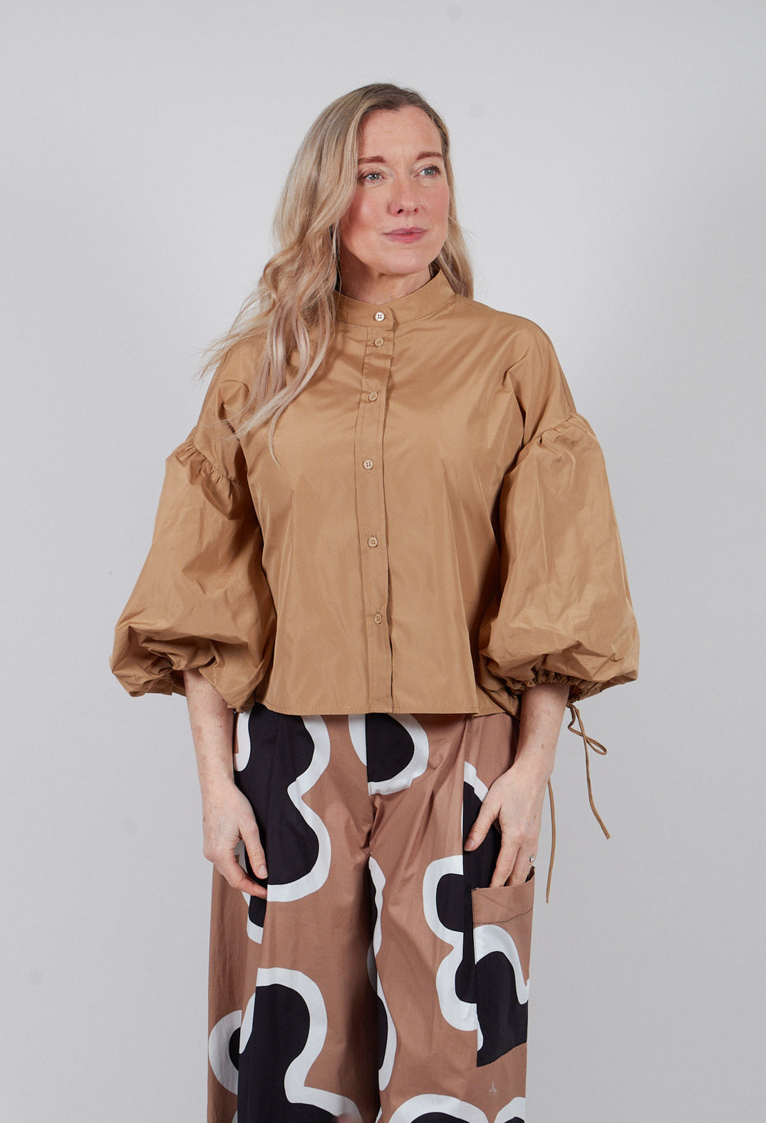Balloon Sleeve Shirt in Lark