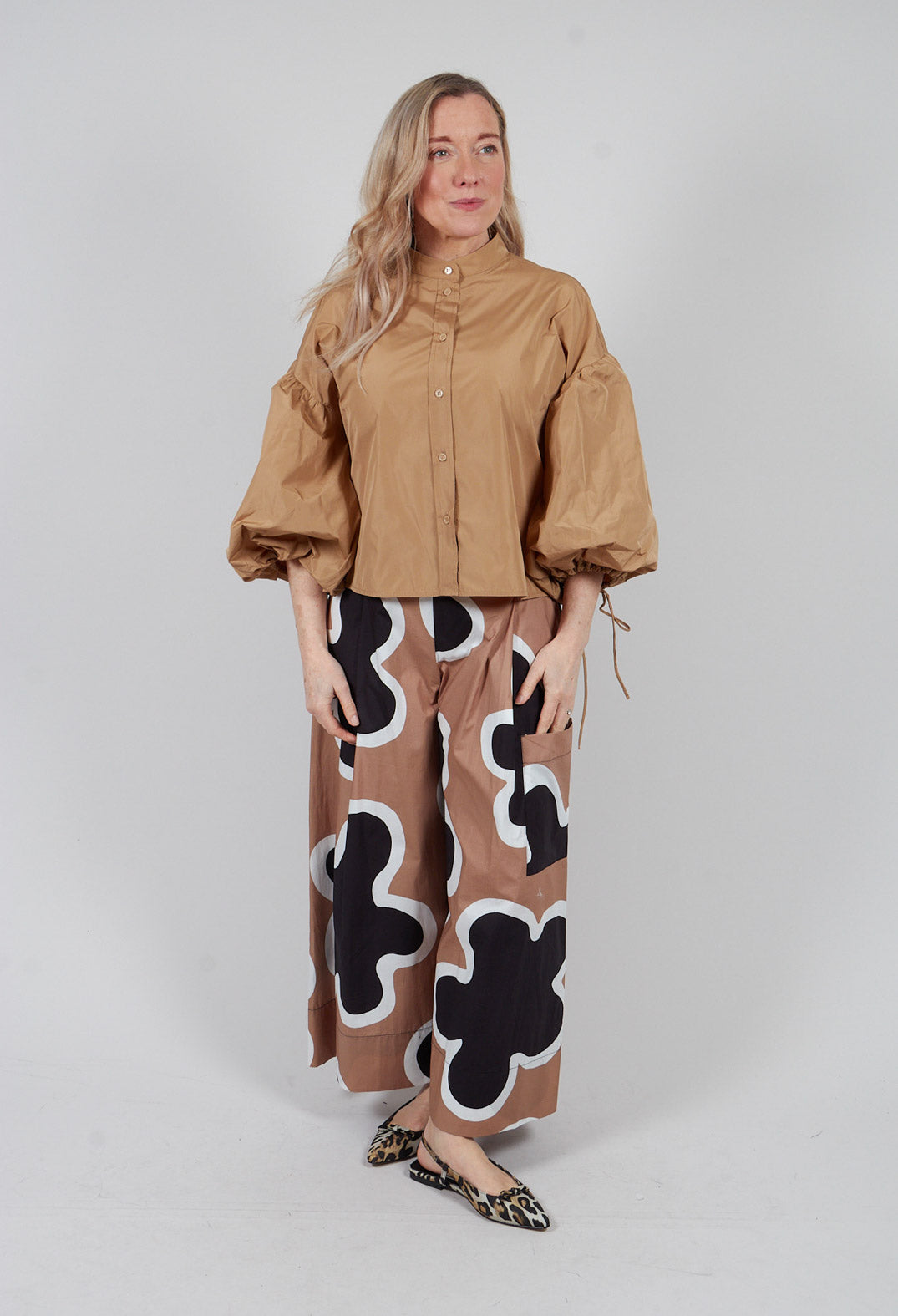 Balloon Sleeve Shirt in Lark