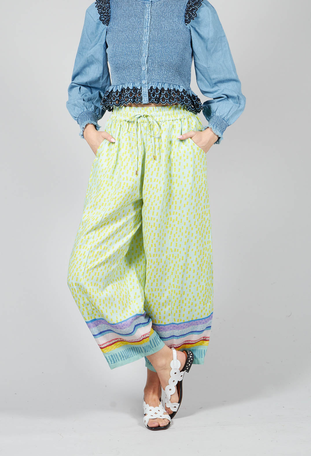 Balloon Style Trousers in Blue