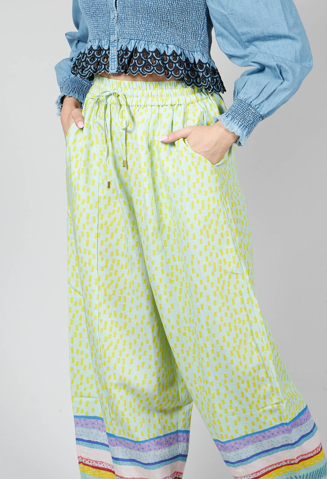 Balloon Style Trousers in Blue