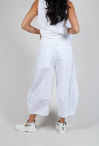 Balloon Style Trousers in White