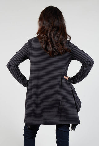 Batshirt in Black and Anthra stripe