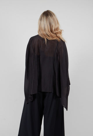 Batwing Blouse in Nero