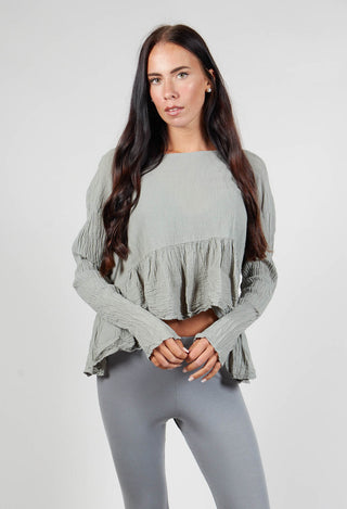 Bauchlos Shirt in Salbei Green