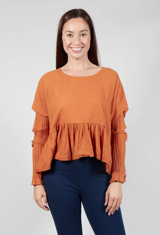 Bauchlos Shirt in Wurzel Orange