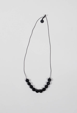 Beaded Marble Necklace in Black