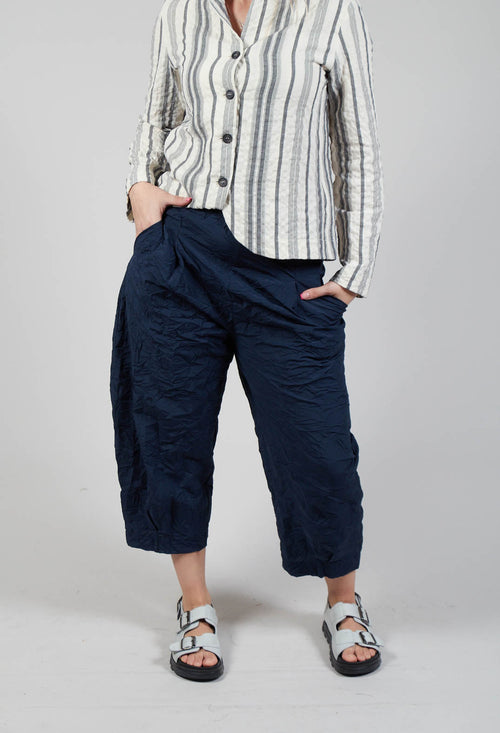 Bianco G Trousers In Blu