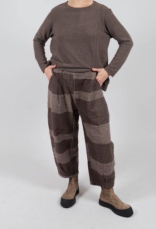 Bianco S Tsant Check Trousers in Rinde