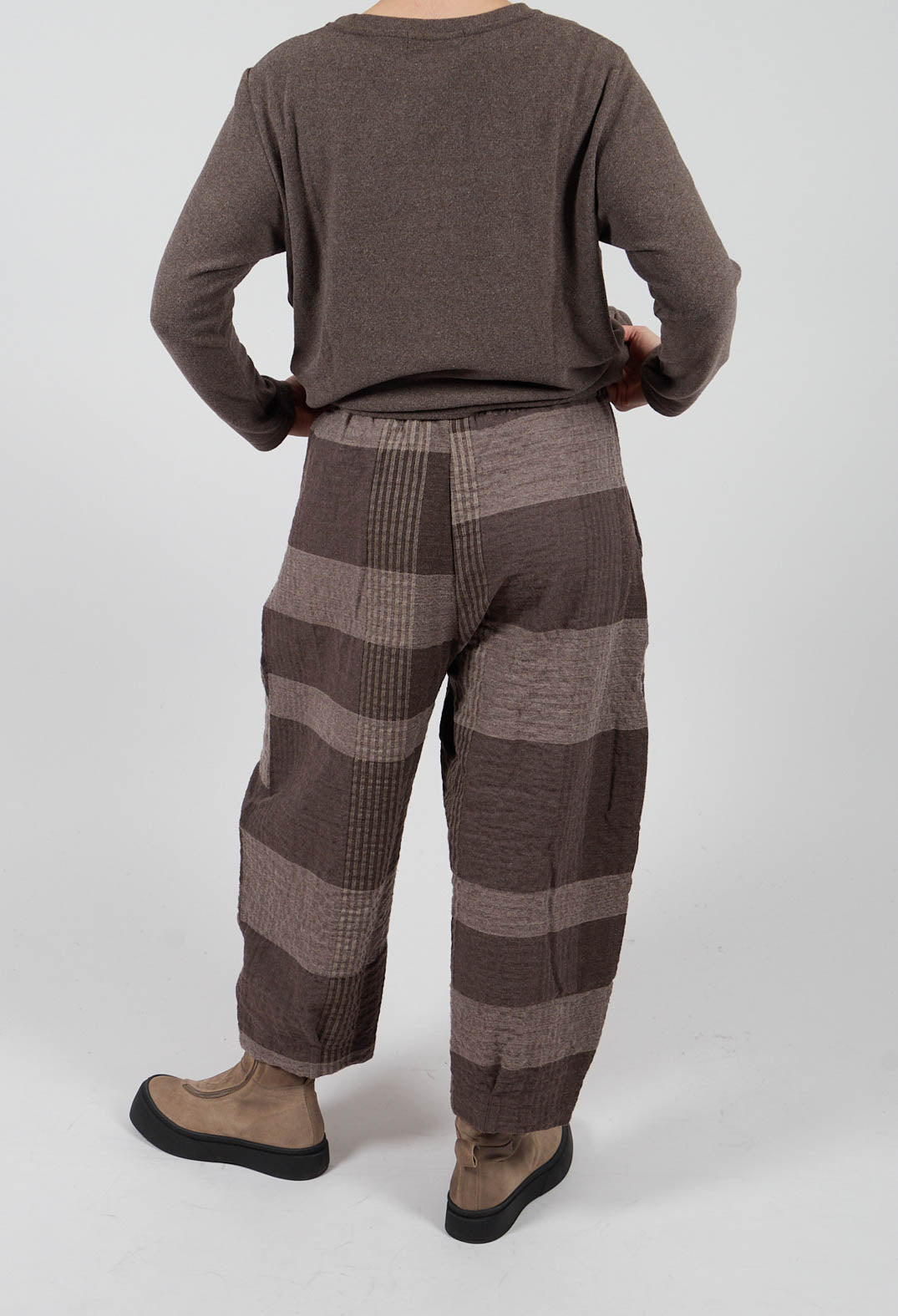 Bianco S Tsant Check Trousers in Rinde