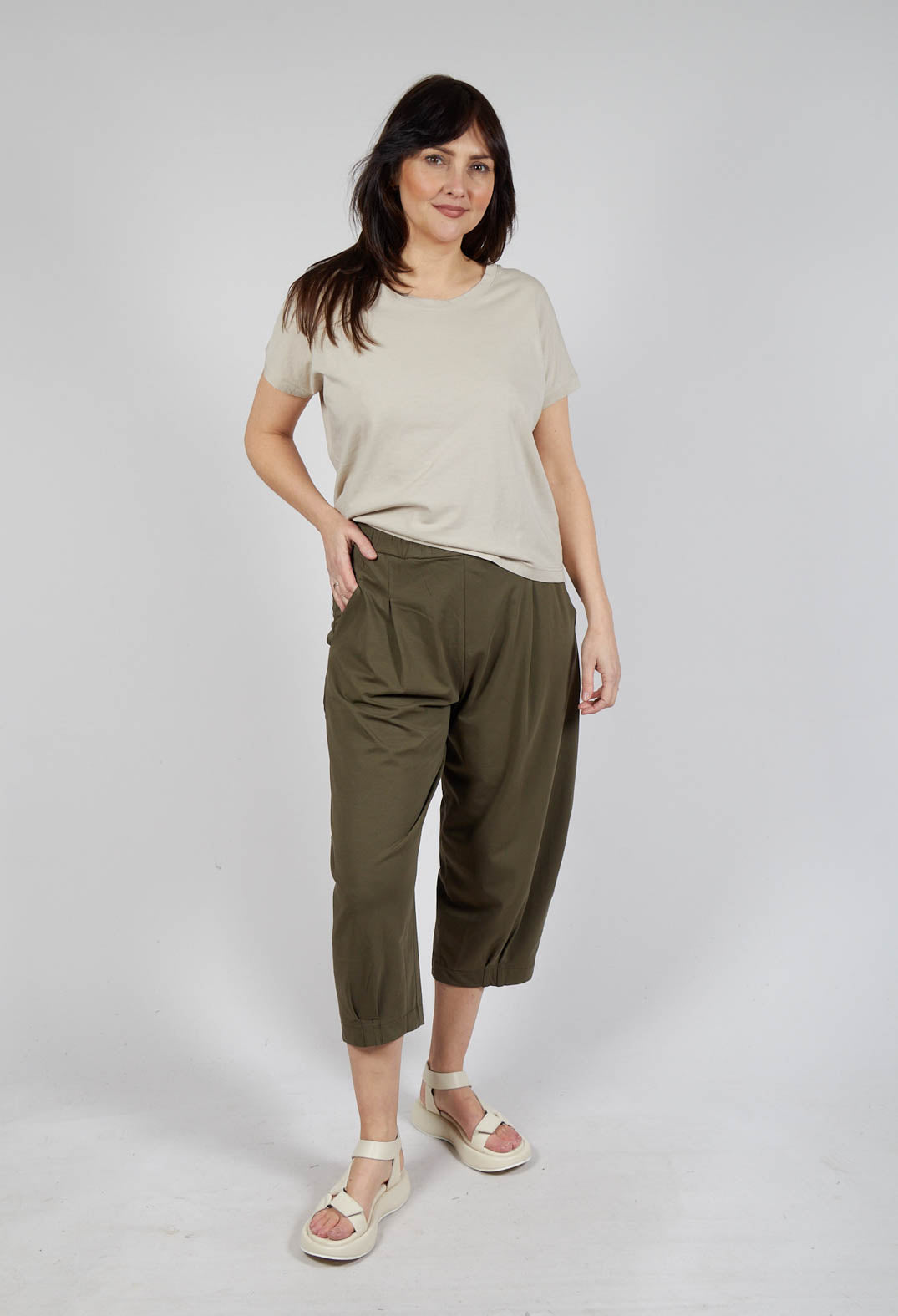 Bianco U Trousers in Alga