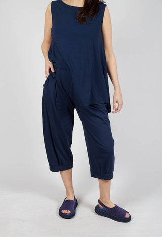 Bianco U Trousers in Blu