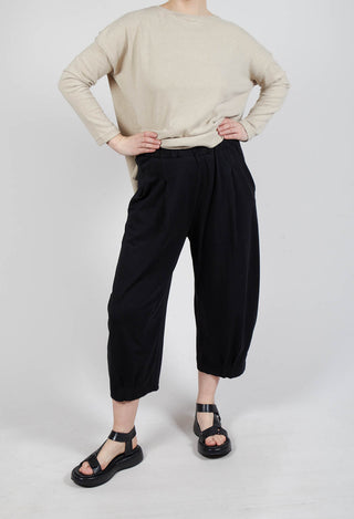 Bianco U Trousers in Nero