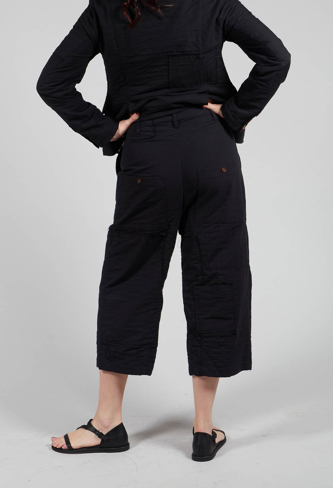 Bias Front Culottes in Black